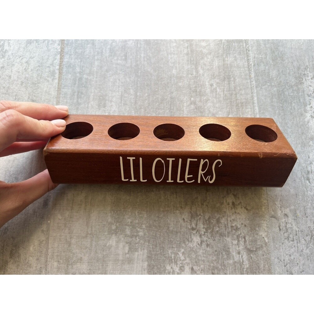 Young Living LIL OILERS Essential Oil Holder Handmade Homemade Wood Display